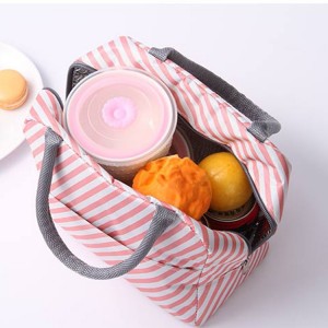 Portable Women Children Insulated Canvas Cooler Lunch Box Picnic Bag With Custom Logo