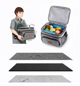 Custom Cooler Bag For Outdoor Camping Insulation Bento Picnic Tote Bag With Single Shoulder Oxford Portable Lunch Bag