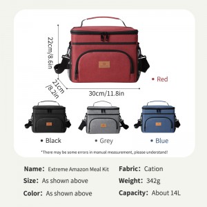 2024 Hot Sale One-shoulder Portable Thermal Insulation Ice Bag Lunch Pouch With Thermostat For Outdoor Picnics And Beach Use