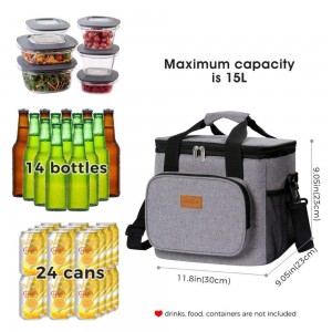 20 Can Hot Selling Waterproof Insulated Soft Lunch Cooler Bag Outdoor Tote Cooler Lunch Bag
