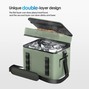 Custom Portable Ice Chest Box Eco Waterproof Insulated Portable Double Compartment Soft Tpu Cooler Bag For Lunch Drink Picnic