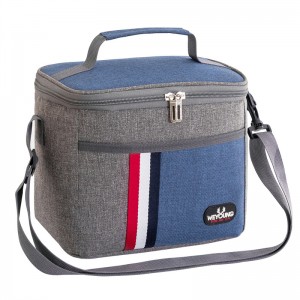 Oxford Cloth Aluminum Foil Thermal Insulated Lunch Bag With Shoulder Strap Portable Picnic Cooler Bags For Office Beach