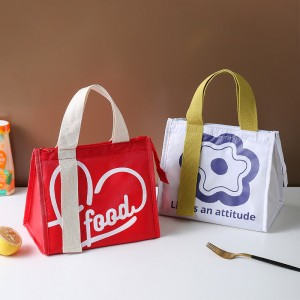 Custom Insulation Portable Oxford Cloth Lunch Takeaway Aluminum Foil Small Mini Cooler Bag For Food