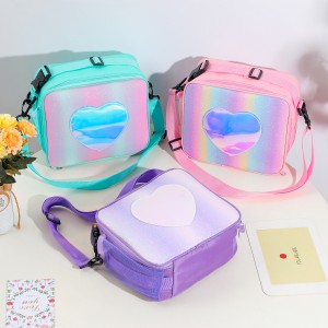 Cute Love Shape Large Capacity Multifunctional Lunch Bag With Shoulder Strap For Easy Carrying Cooler Bag