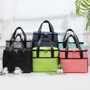 New Large-capacity Square Portable Ice Pack Outdoor Picnic Bag Simple Thick Aluminum Foil Insulation Bag