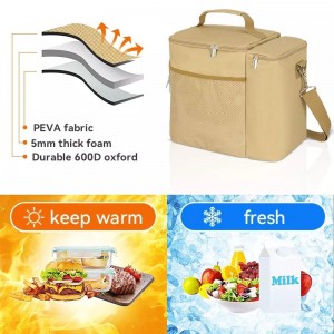 Reusable Lunch Box Outdoor Thermal Food Storage Bag Insulated Polyester Cooler Bags Camping Beach Cooler Picnic Bag