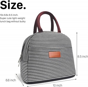 Custom Mini Canvas Waterproof Children Lunch Box Cooler Bag For Kids