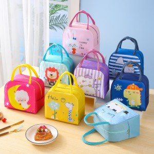 Kids Cartoon Bento Bag Thickened Aluminum Portable Insulated Lunch Cooler Box 2024