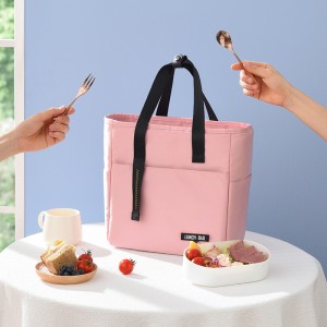 Manufacturer Aluminum Thermal Insulation Fashion Simple Handle Ice Pack Cooler Women Lunch Bags