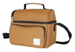 Deluxe Dual Compartment Insulated Lunch Cooler Bag,Double Color Lunch Bag With Removable Shoulder Strap