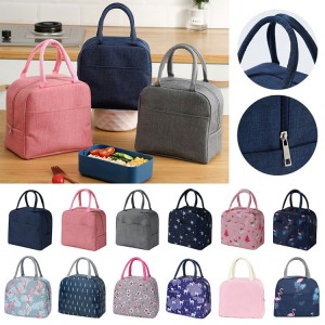 Portable Nylon Insulated Lunch Bag For Women Kids Cooler Thermal Bag Lunch Box Ice Pack Tote Food Picnic Lunch Bags For Work