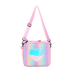 Cute Love Shape Large Capacity Multifunctional Lunch Bag With Shoulder Strap For Easy Carrying Cooler Bag