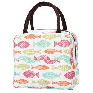 Portable Women Children Insulated Canvas Cooler Lunch Box Picnic Bag With Custom Logo