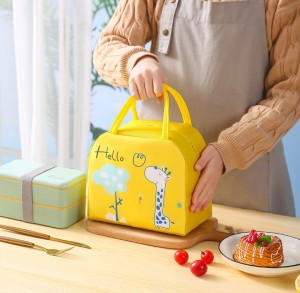 Kids Cartoon Bento Bag Thickened Aluminum Portable Insulated Lunch Cooler Box 2024