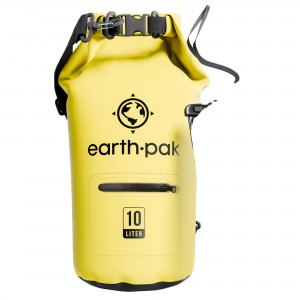 Custom Men’s Roll Top Waterproof Bag Cell Phone Bag With Zipper Pocket, Hiking Camping Waterproof Backpack