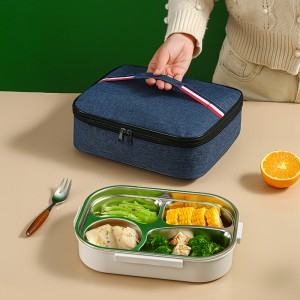 New Thermal Insulation Lunch Bag Thick Aluminum Foil Portable Lunch Box Bag Office Worker With Meal Picnic Insulation Bag