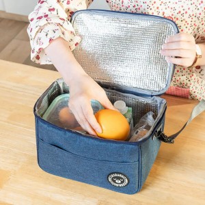 Custom Portable Lunch Bag Food Thermal Lunch Box Oxford Cloth Lunch Cooler Bag Insulated Picnic Bag With Shoulder Strap