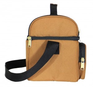 Deluxe Dual Compartment Insulated Lunch Cooler Bag,Double Color Lunch Bag With Removable Shoulder Strap