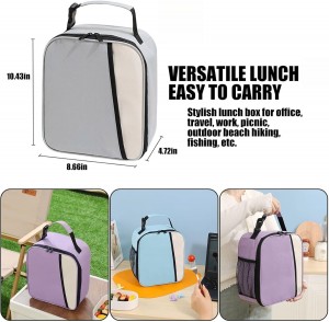 Reusable Lunch Tote Lunch Box,Large Capacity Lunch Tote Bags With Front Pocket For Work Office Picnic Or Travel