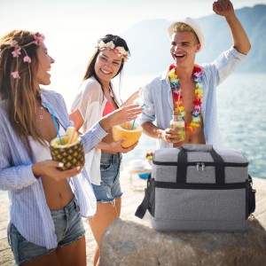 Collapsible Cooler Bag Cans Insulated Large Lunch Bag Leakproof Soft Cooler Portable Tote Camping Bbq Family Outdoor Activities