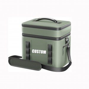 Custom Portable Ice Chest Box Eco Waterproof Insulated Portable Double Compartment Soft Tpu Cooler Bag For Lunch Drink Picnic