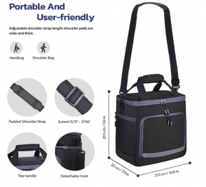 Custom High Quality Lunch Sublimated Bag Office Outdoor Food Picnic Insulated Cooler Lunch Bags For Adults Sublimation Lunch Bag