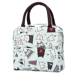 Portable Women Kids Insulated Canvas Cooler Lunch Box Picnic Bags With Custom