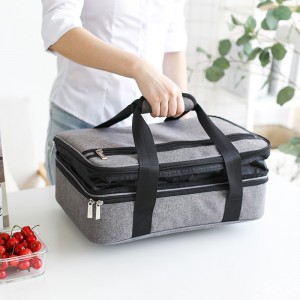 Factory Custom Durable Insulated Thermal Food Delivery Lunch Bag Waterproof Portable Pizza Carry Picnic Cooler Bag