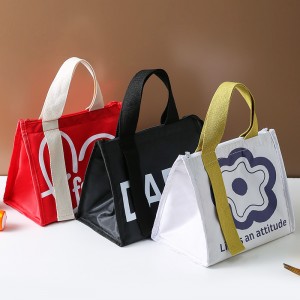 Custom Insulation Portable Oxford Cloth Lunch Takeaway Aluminum Foil Small Mini Cooler Bag For Food