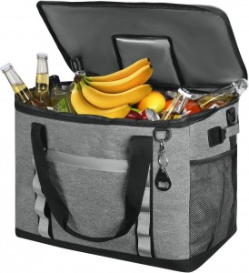 Custom Logo Foldable Soft Side Picnic Bag Large Capacity Portable Travel Cooler Bag Leakproof Waterproof Lunch Tote Bag