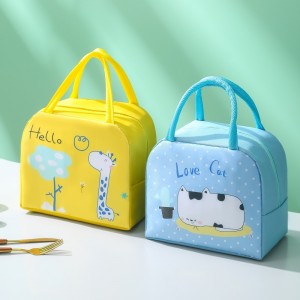 Kids Cartoon Bento Bag Thickened Aluminum Portable Insulated Lunch Cooler Box 2024