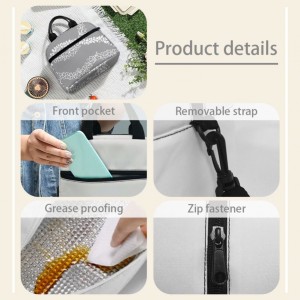 Women’s Insulation Lunch Bag Children’s Student Bento Pouch Portable Puakenikeni Lei Design Lunchbox Reusable Food Storage Bags