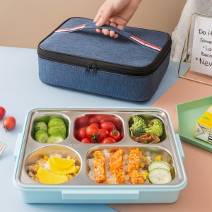 Large Capacity Cooler Picnic Bag Portable Meal Bag Student Outdoor Travel Insulated Cooler Bag Work Picnic Hiking School
