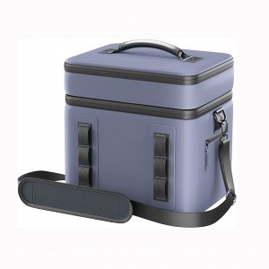 Custom Portable Ice Chest Box Eco Waterproof Insulated Portable Double Compartment Soft Tpu Cooler Bag For Lunch Drink Picnic
