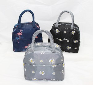 Custom Logo Thermal Insolution Lunch Bag Portable Student Kids Aluminum Foil Bag