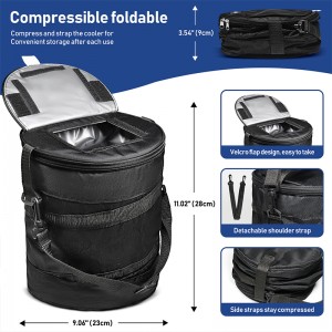 New Type Golf Bag Cooler Oem Low Price Guarantee Quality Waterproof Black Polyester Golf Bag Cooler