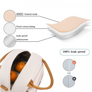 Leakproof Insulated Cooler Lunch Tote Bags For Work Bento Box Insulated Messenger Bags Camping Fresh Keeping Handbags