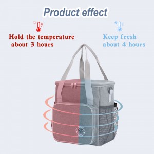 Large Capacity Portable Soft Cooler Bag Outdoor Thermal Insulation Aluminum Foil Bag Lunch Box For Cooperative Partner Family