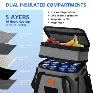 Unique Design Portable Waterproof Lightweight Picnic Bag Outdoor Eco-friendly Leakproof Picnic Backpack With Pockets