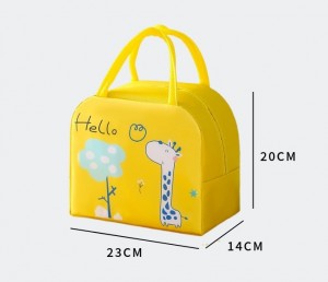 Kids Cartoon Bento Bag Thickened Aluminum Portable Insulated Lunch Cooler Box 2024