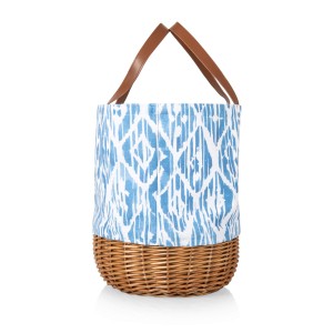 Wholesale Custom Picnic Basket Large Capacity Beach Bag Canvas Picnic Hand Basket Outdoor Foldable Cutlery Basket Set