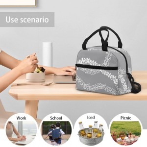 Women’s Insulation Lunch Bag Children’s Student Bento Pouch Portable Puakenikeni Lei Design Lunchbox Reusable Food Storage Bags