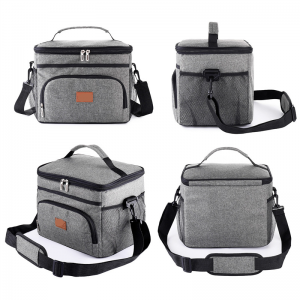 Custom Cooler Bag For Outdoor Camping Insulation Bento Picnic Tote Bag With Single Shoulder Strap Peva Oxford Portable Lunch Bag