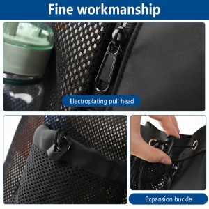 Custom Nylon Foldable Mesh Polyester Gym Drawstring Backpack Wet Bag Pocket Net Mesh Beach Bag With Logo Swimming Mesh Bag
