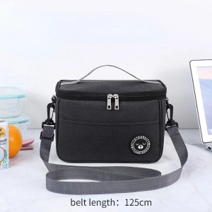 Custom Portable Lunch Bag Food Thermal Lunch Box Oxford Cloth Lunch Cooler Bag Insulated Picnic Bag With Shoulder Strap