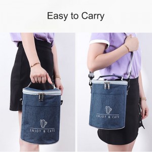 Customized Portable One-Shoulder Picnic Insulation Waterproof Outdoor Picnic Bag round Lunch Cold Storage Bag