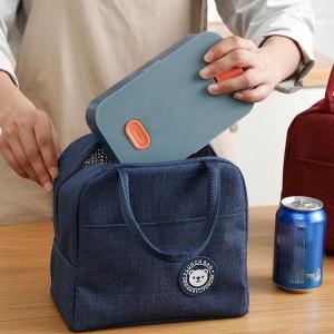 Wholesale Oxford Lunch Bags Portable Thermal Bags Aluminum Foil Insulated Bento Handbags For Kids Waterproof Picnic Cooler Bags