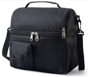 Large Capacity Insulated Lunch Box Picnic Bag Double Layer Waterproof Handbag Storage Outdoor Lunch Bag Shoulder Bag