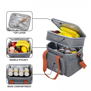 Custom Portable Foldable Children Picnic Bag School Insulated Kid Lunch Cooler Bag For Women