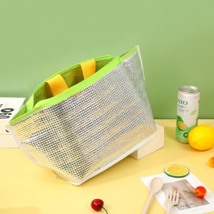 Custom Solid Color Pu Waterproof Thicken Cooler Lunch Bag With Custom